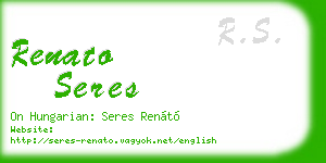 renato seres business card